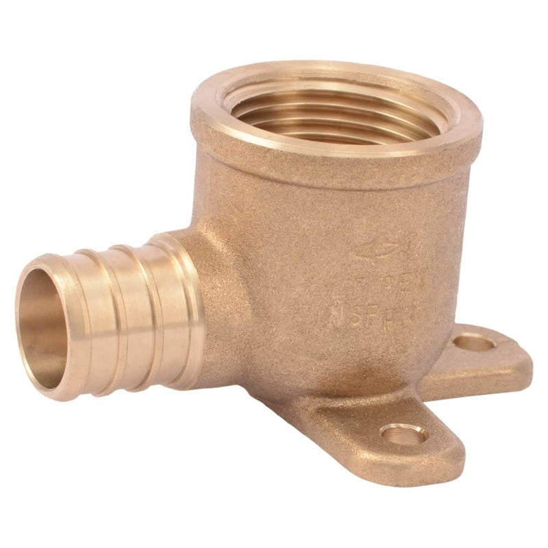 SharkBite 3/4 PEX Pipe x 3/4 Inch FNPT Crimp 90 Degree Drop Ear Elbow, Brass Plumbing Fitting, PEX Pipe, PE-RT, UC340LFA - Image 3